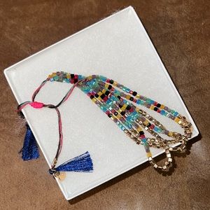 C 1946 Pull-Tie Close 4 Strand Beaded Bracelet